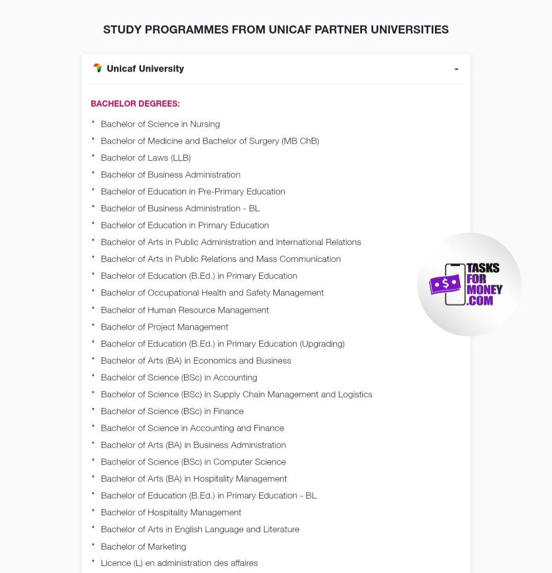 Unicaf Platform