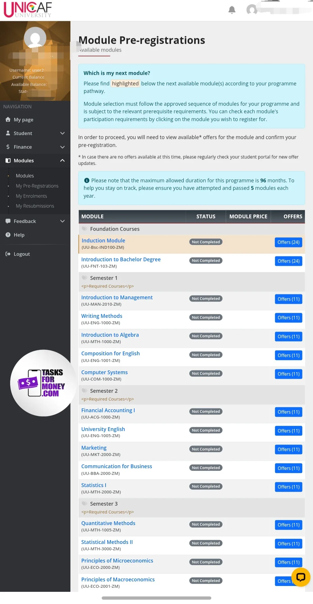 Unicaf Platform